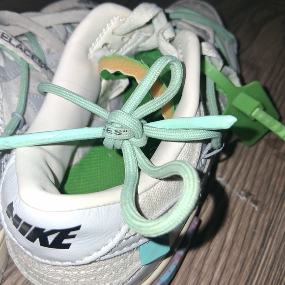 Nike X Off White Low Dunk Green Size 8 Lace Up Rare Lot 7 Of 50 - Picture 11 of 13